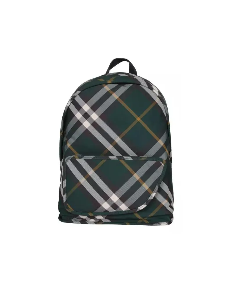 Burberry Businesstaschen & Reisegepäck Shield Check Nylon Backpack grün Grün