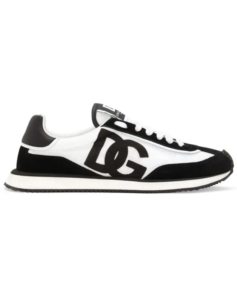 Dolce & Gabbana Low-Top Sneaker Soft Suede Sneakers With Bold Logo schwarz Schwarz