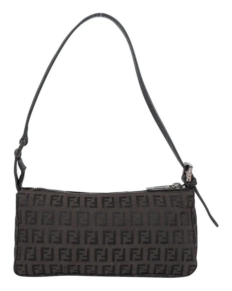 Fendi Crossbody Bags  FF Monogram Zucca Mini Handbag schwarz Schwarz