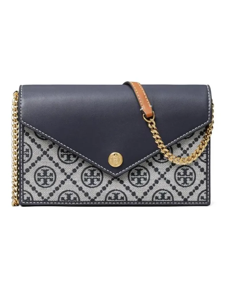 Tory Burch Portemonnaie Navy Blue Chain Wallet blau Blau