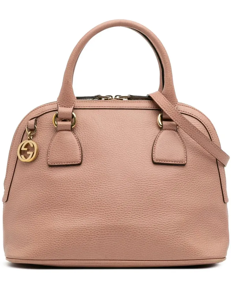 Gucci Hobo Bags Small Dollar Calfskin GG Charm Dome Satchel rosa Gold