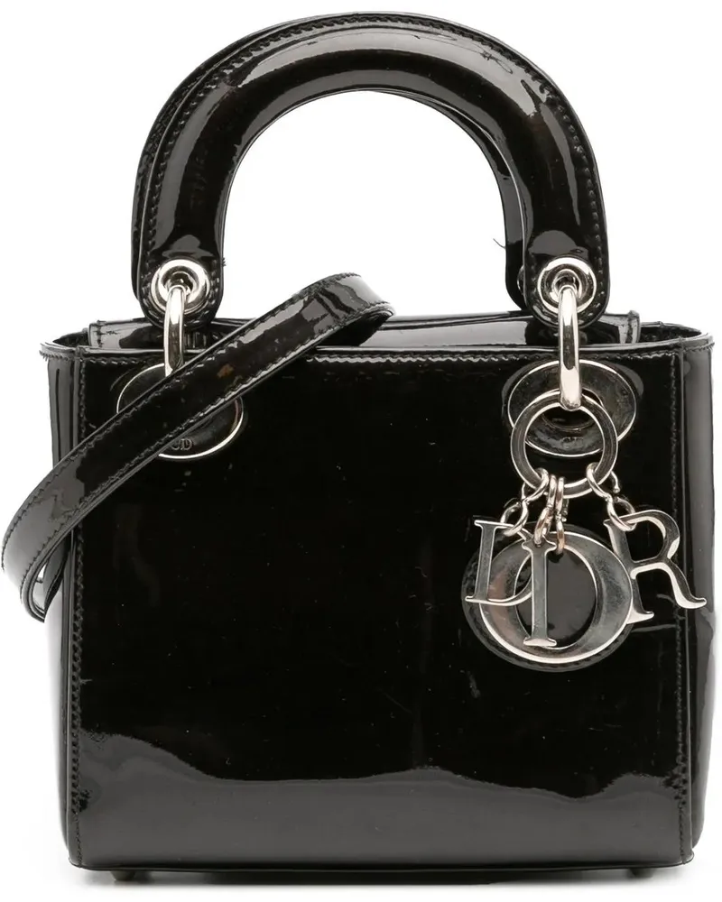 Dior Hobo Bags Mini Patent Lady Dior schwarz Schwarz