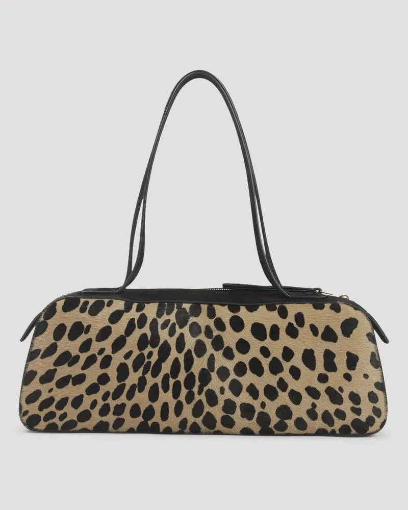 KHAITE Hobo Bags Simona Beige And Black Calf Skin Shoulder Bag schwarz Schwarz