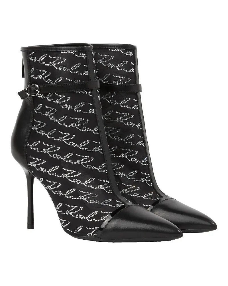 Karl Lagerfeld Stiefeletten Signia Funkelnde Stiefeletten schwarz Schwarz