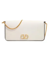 Valentino Garavani Clutches Clutch V-Logo Pouch Creme