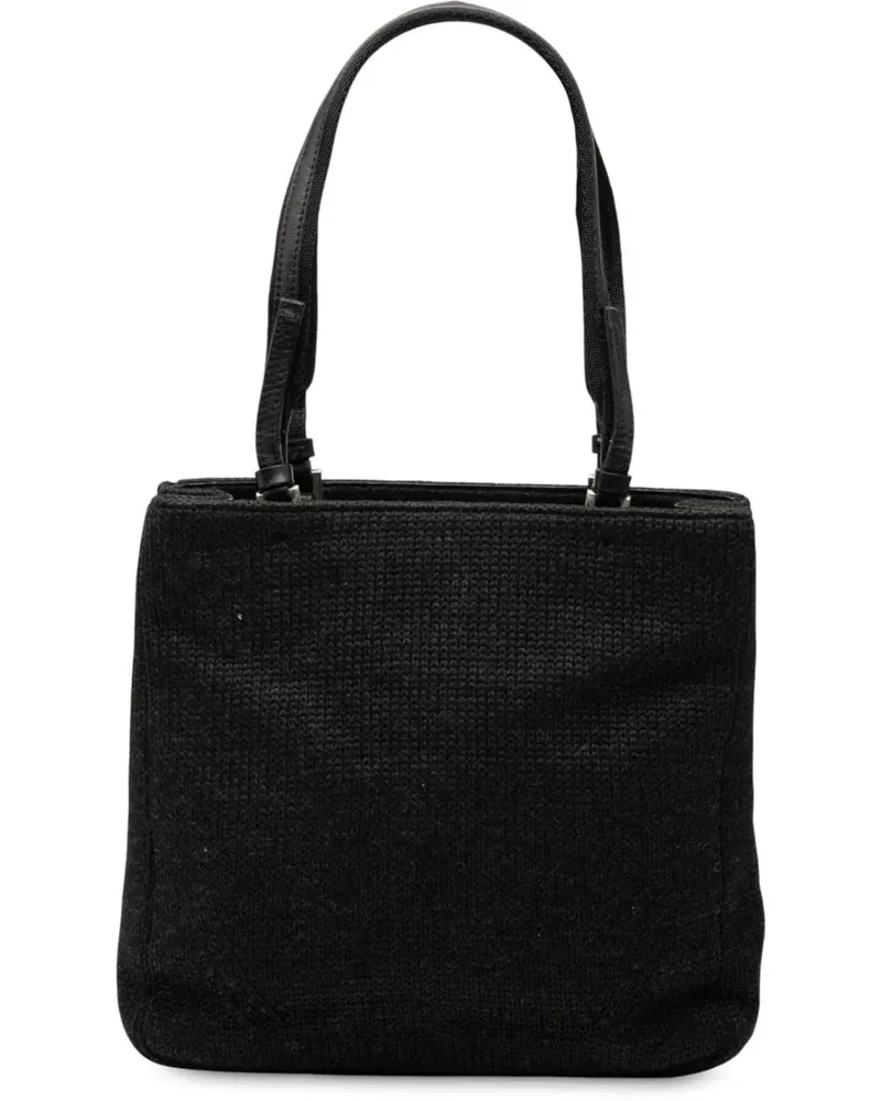 Prada Shopper Wool Tote schwarz Schwarz