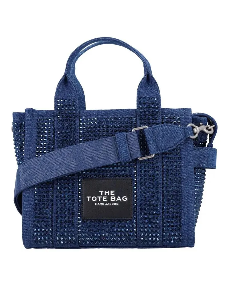 Marc Jacobs Shopper & Totes Crystal-Embellished Denim Small Tote Bag blau Blau