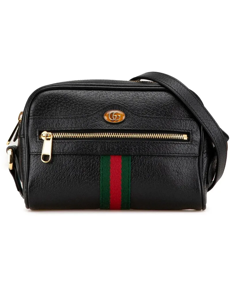 Gucci Hobo Bags Mini Leather Ophidia Crossbody schwarz Schwarz