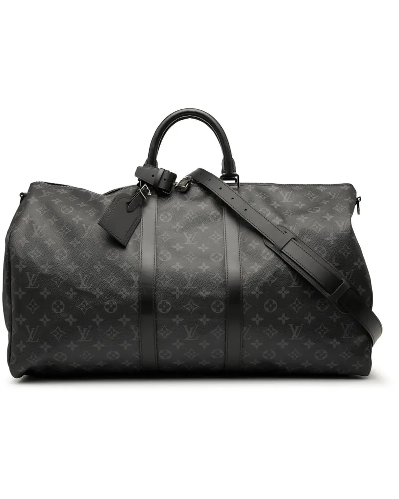 Louis Vuitton Weekender Monogram Eclipse Keepall Bandouliere 55 schwarz Schwarz