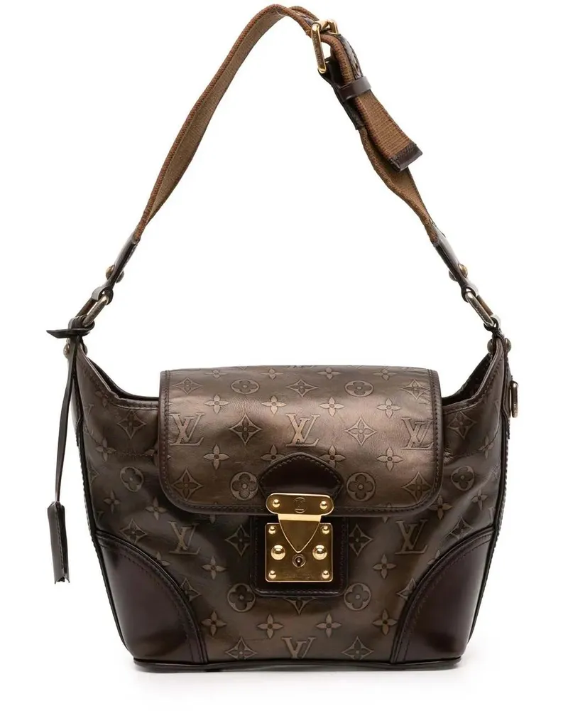 Louis Vuitton Hobo Bags Monogram Embossed Sergent PM braun Braun