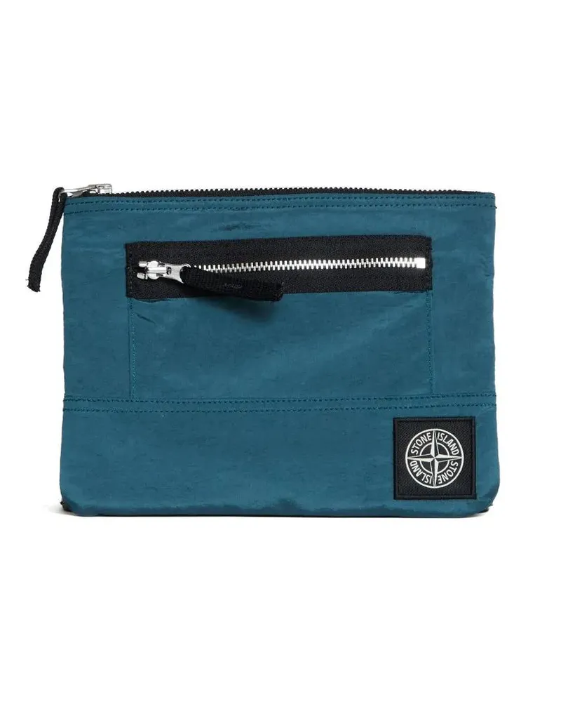 Stone Island Clutches Coated Nylon Metal Clutch In Econyl grün Grün