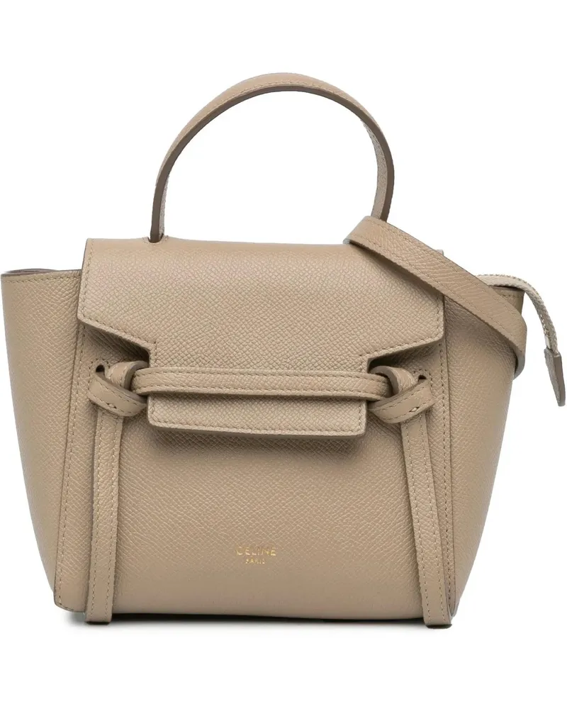 Celine Hobo Bags Pico Grained Calfskin Belt Bag braun Braun