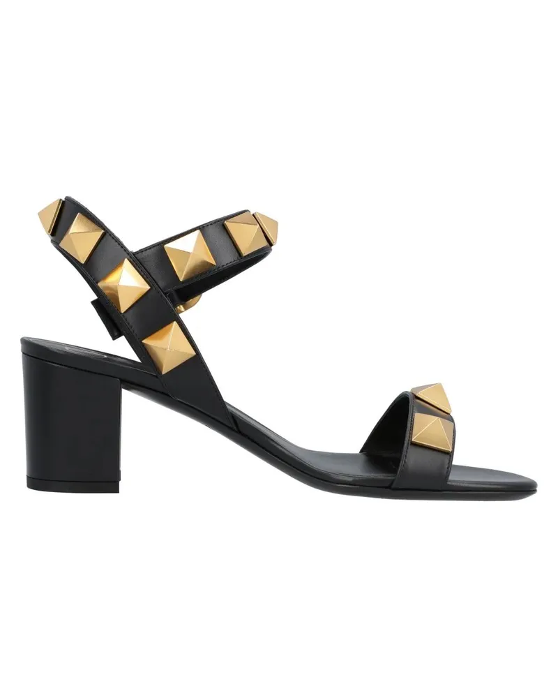 Valentino Garavani Sandalen Roman Stud Calfskin Sandal schwarz Schwarz