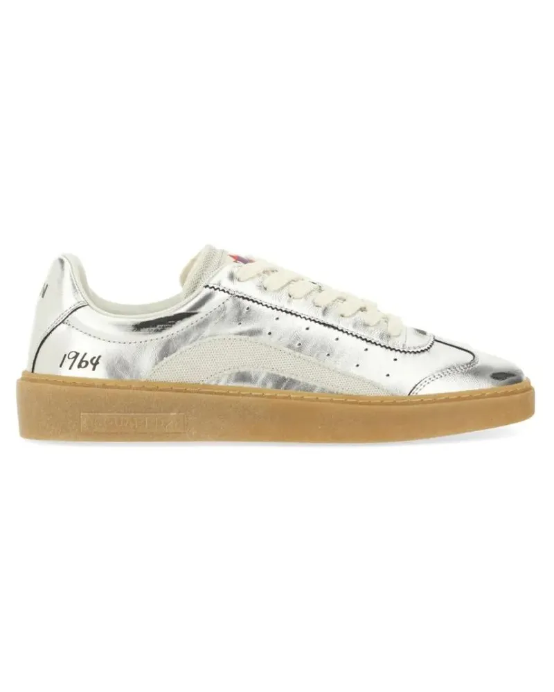 Dsquared2 Low-Top Sneaker Metallic Low-Profile Sneakers With Distinctive Acc beige Beige