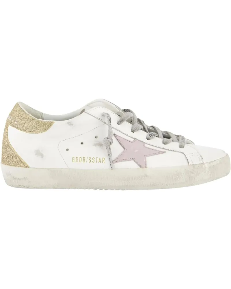 Golden Goose Low-Top Sneaker Dames Super Star Wit/Goud weiß Weiß