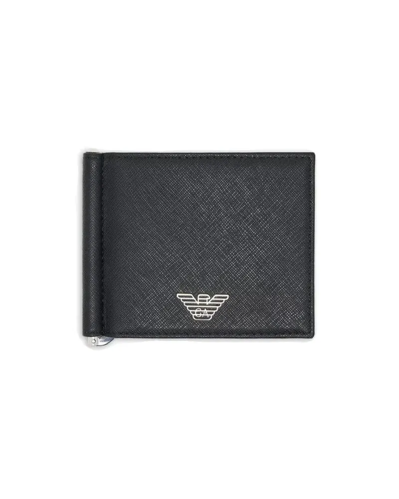 Emporio Armani Portemonnaies Bonded Saffiano Leather Wallet schwarz Schwarz