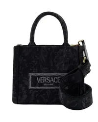 Versace Shopper Xs Athena Crossbody - Leather - Black Schwarz