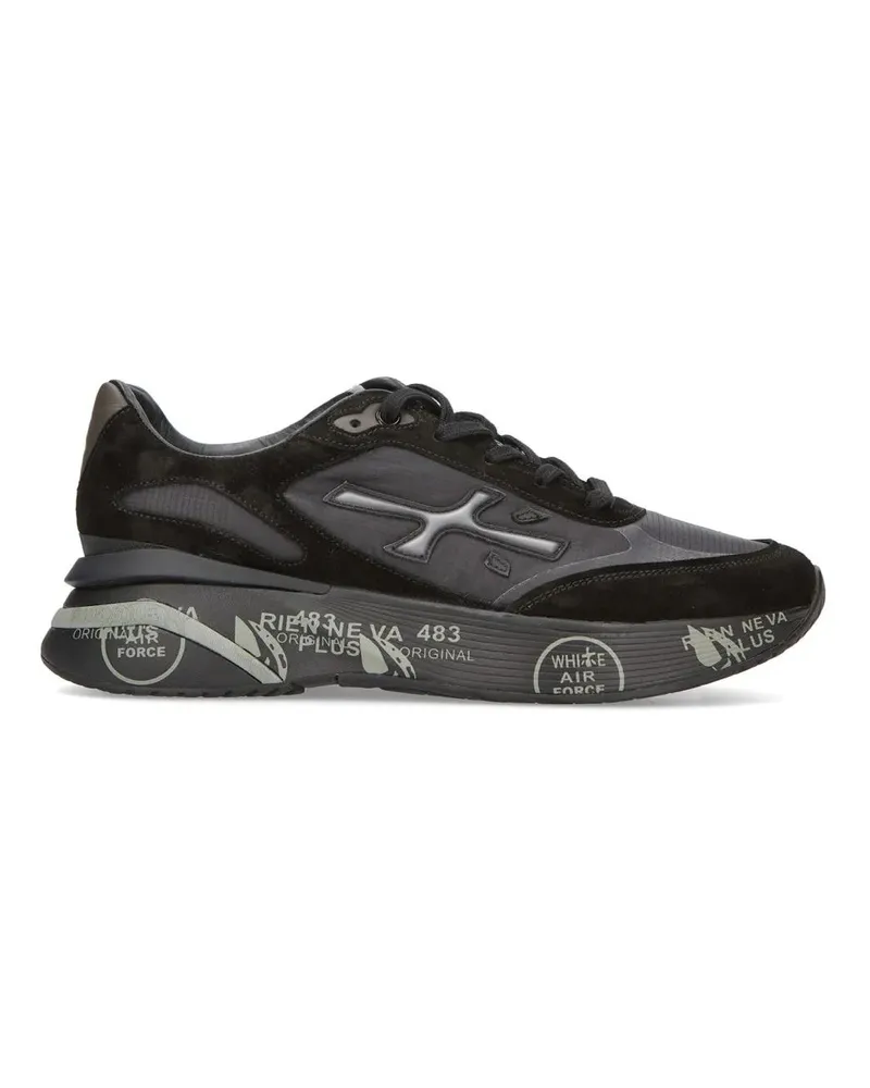 Premiata Low-Top Sneaker Moerun Sneakers In Black Suede And Technical Fabri schwarz Schwarz