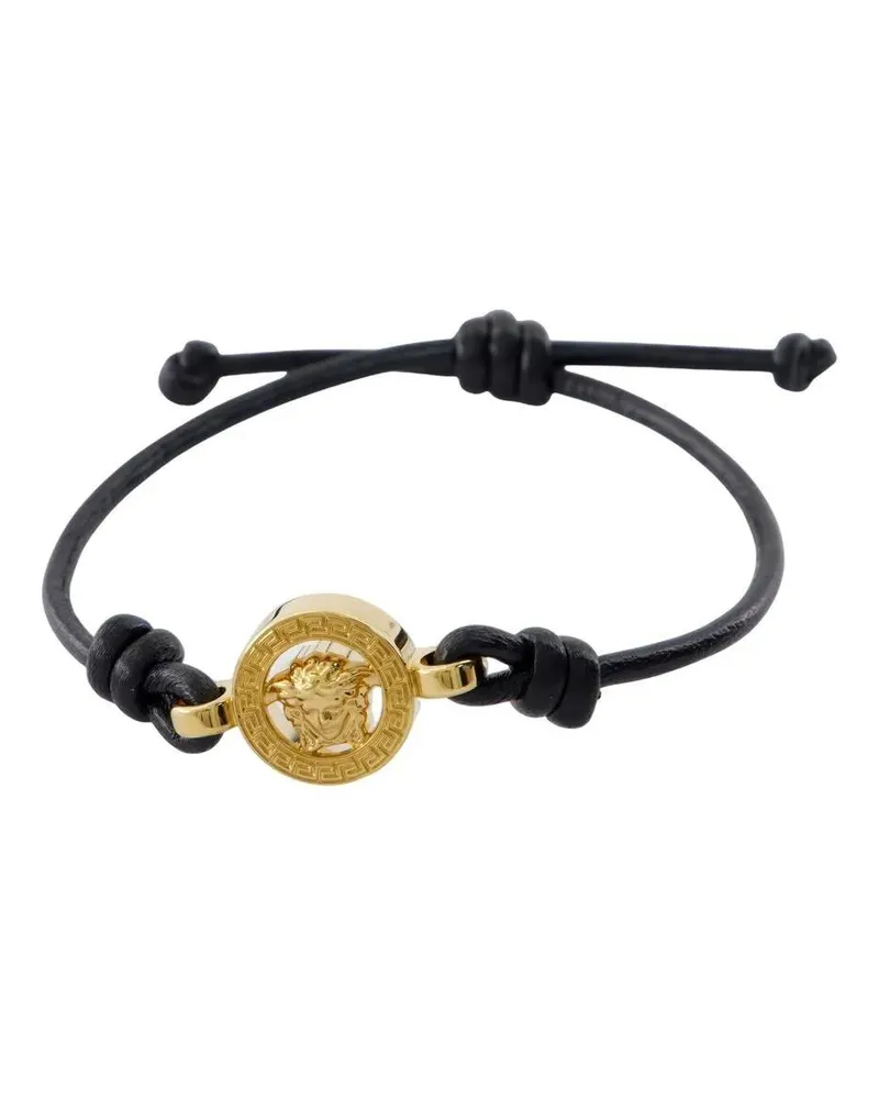 Versace Armband Bracelet - Leather - Black multi Mehrfarbig