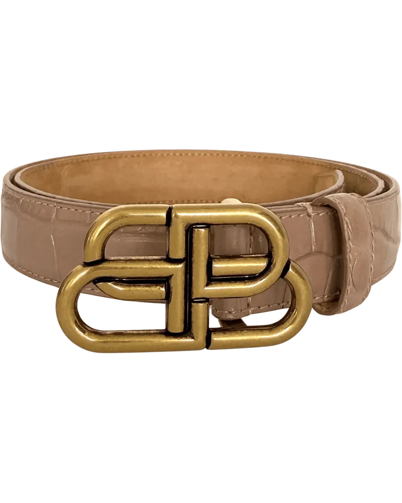 Balenciaga Gürtel  Crododile Effect Belt, Dusty Rose, Size braun Braun