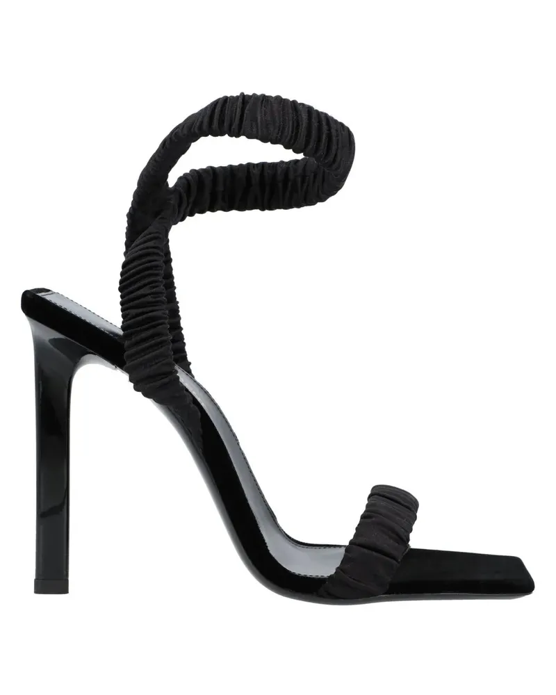 Saint Laurent Sandalen Pam Sandals In Satin Crepe Black schwarz Schwarz