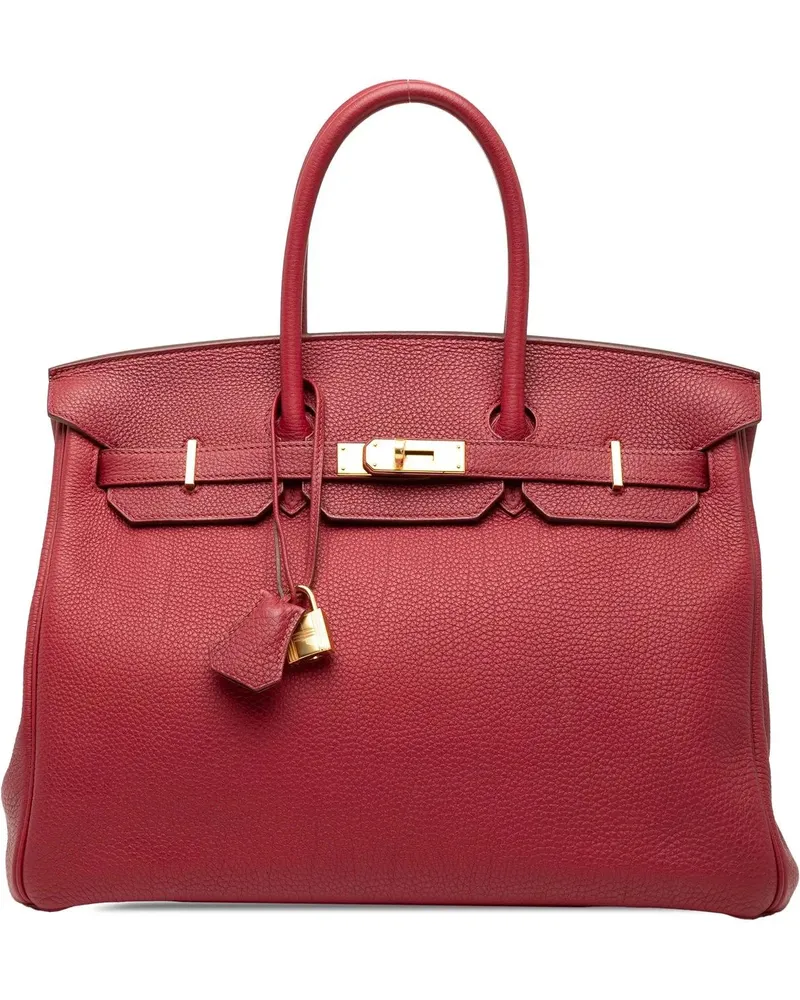Hermès Crossbody Bags Togo Birkin Retourne 35 rot Rot