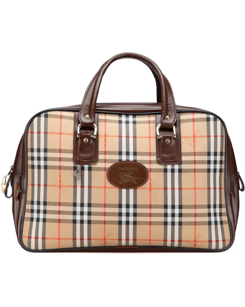 Burberry Weekender Haymarket Check Canvas Travel Bag braun Braun