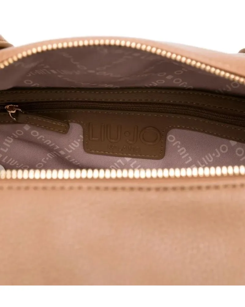 Liu Jo Hobo Bags Textured Polyurethane Shoulder Bag With Dual Handl braun Braun