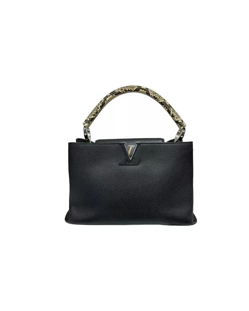 Louis Vuitton Crossbody Bags Capucines Gm Pitone schwarz Schwarz