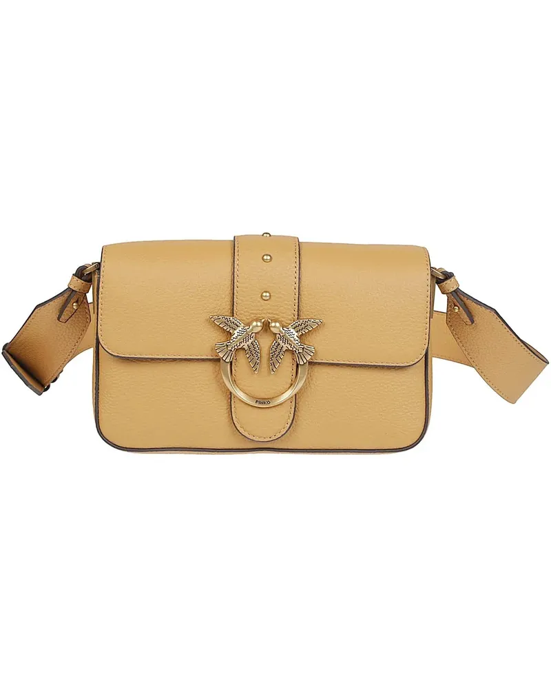 Pinko Crossbody Bags Love One Slouchy Mini Bag Nude & Neutrals beige Beige