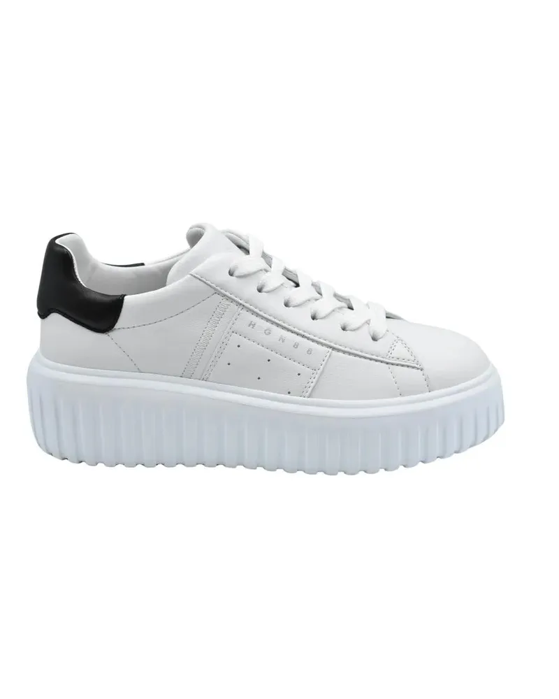 Hogan Low-Top Sneaker White Leather Sneakers With Distinctive Thick Sole weiß Weiß