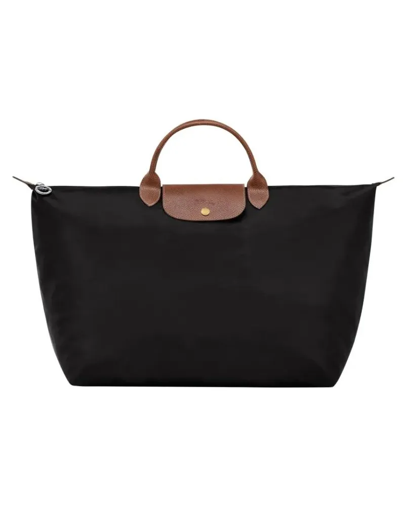 Longchamp Koffer Spacious Travel Bag With Leather Handles And Subtl schwarz Schwarz