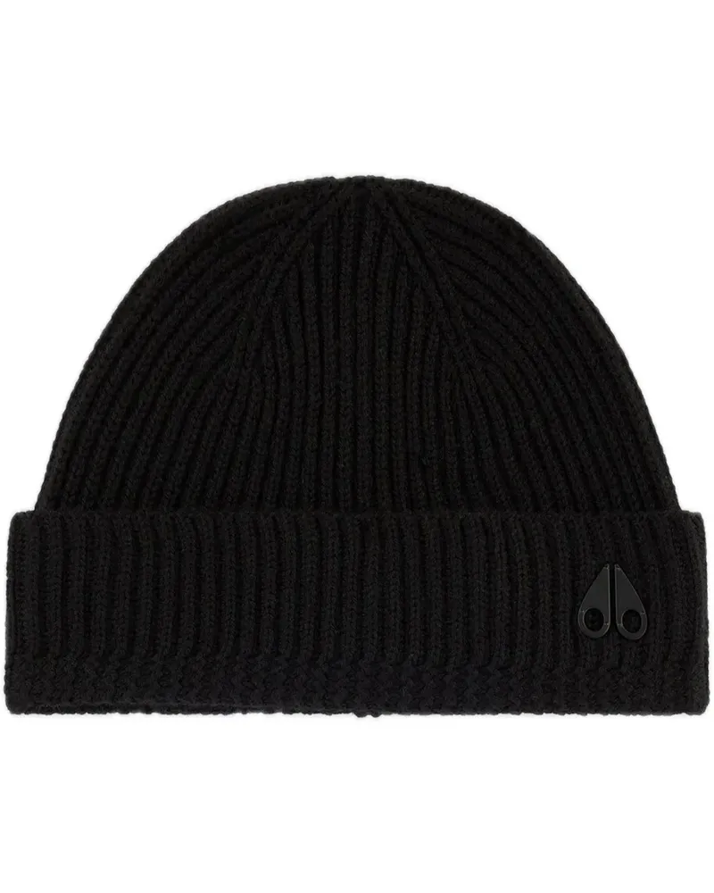 Moose Knuckles Caps & Mützen Trimble Skull Beanie Black schwarz Schwarz