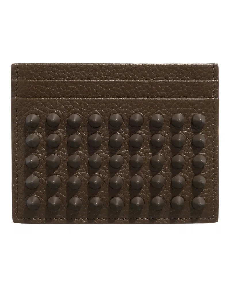 Christian Louboutin Portemonnaies Kios Simple Card Holder Black Braun