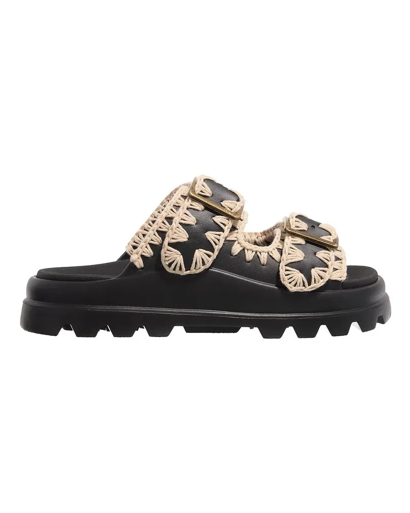 Mou Sandalen Eva One-Piece Slide Two-Buckle schwarz Schwarz