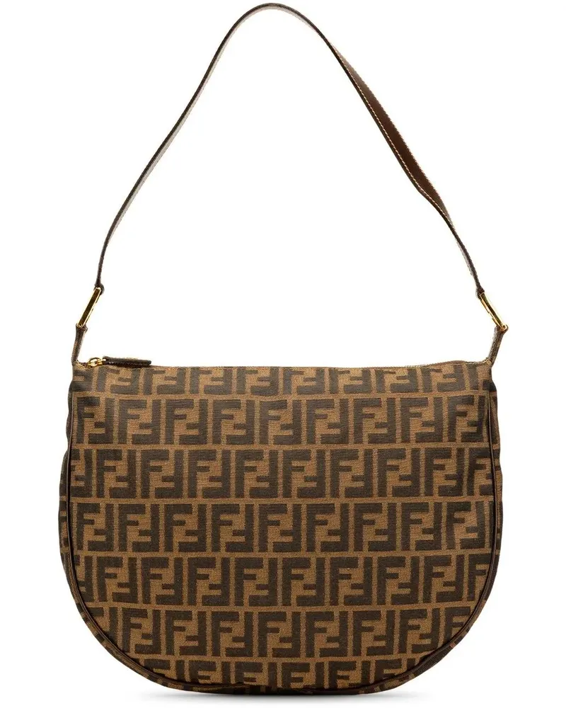 Fendi Hobo Bags Zucca Canvas Hobo braun Braun