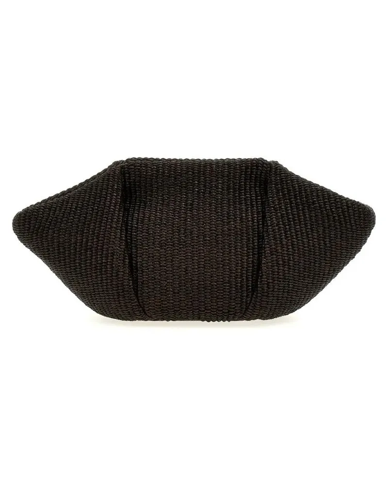 Brunello Cucinelli Clutches Woven Clutch Bag schwarz Schwarz