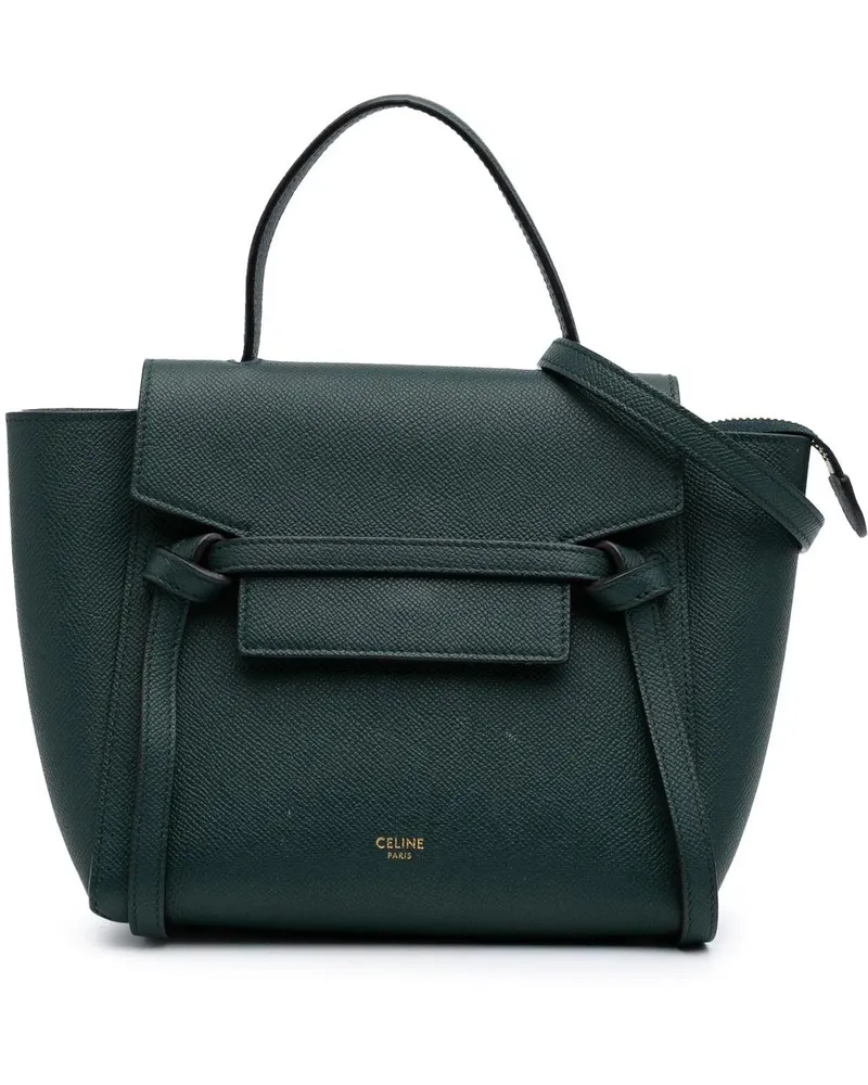 Celine Hobo Bags Nano Grained Calfskin Belt Bag grün Grün