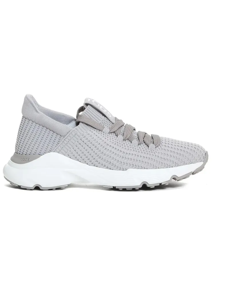 TOD'S Low-Top Sneaker Stretch Fabric Grey Running Sneakers With Rubber S grau Grau