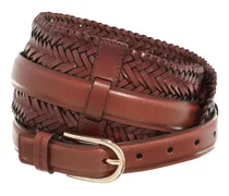 Gürtel 85Mm Braided Waist Belt Set braun