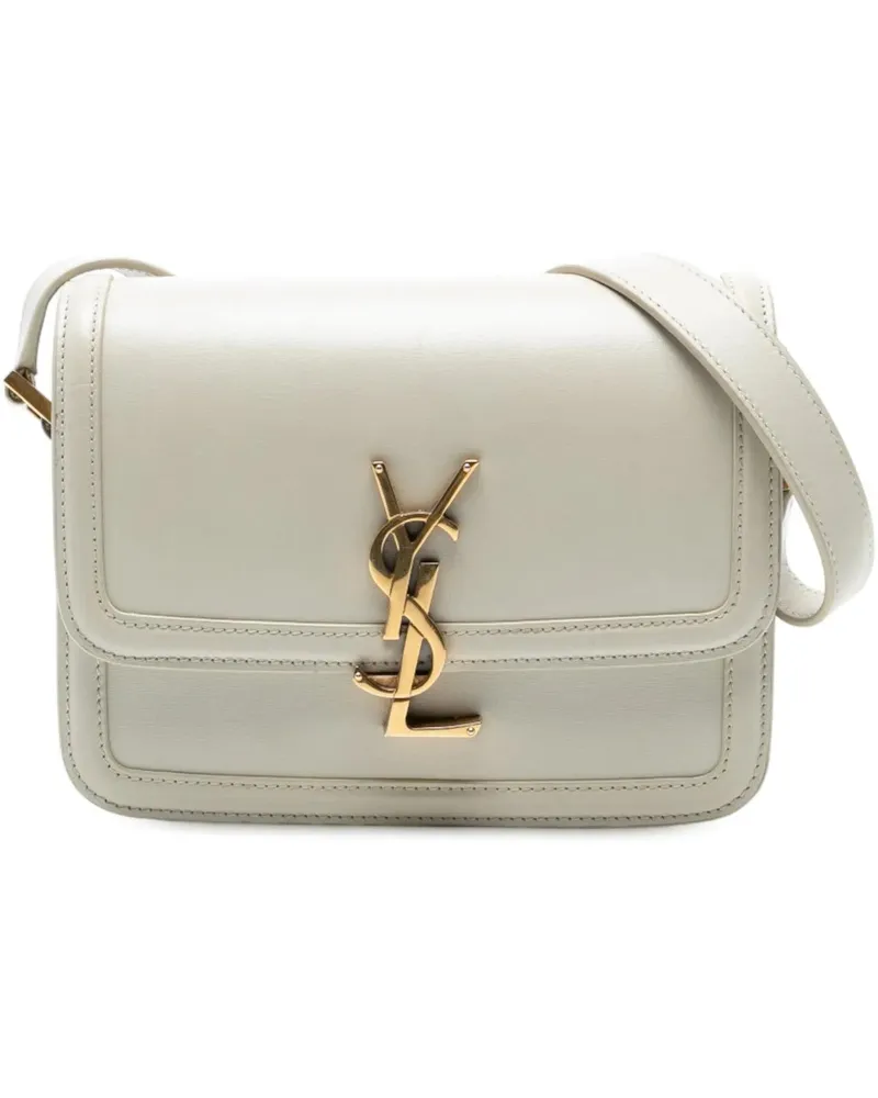 Saint Laurent Hobo Bags Small Calfskin Solferino Satchel In Box weiß Weiß