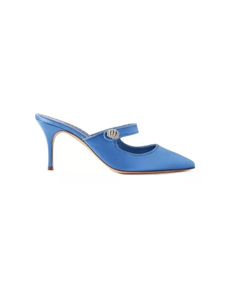 Manolo Blahnik Slipper & Pantoletten Camparimu Jewel 070 Mules blau Blau