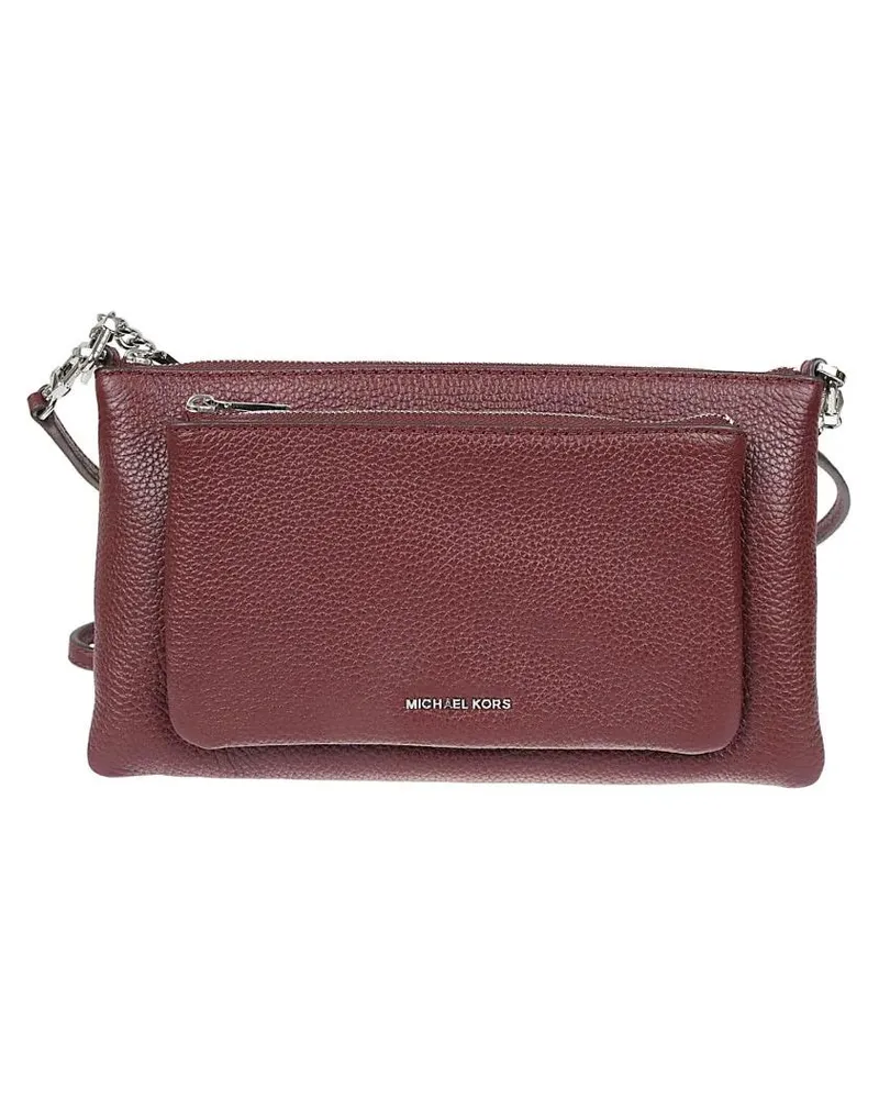 Michael Kors Hobo Bags Hammered Leather Shoulder Bag rot Rot