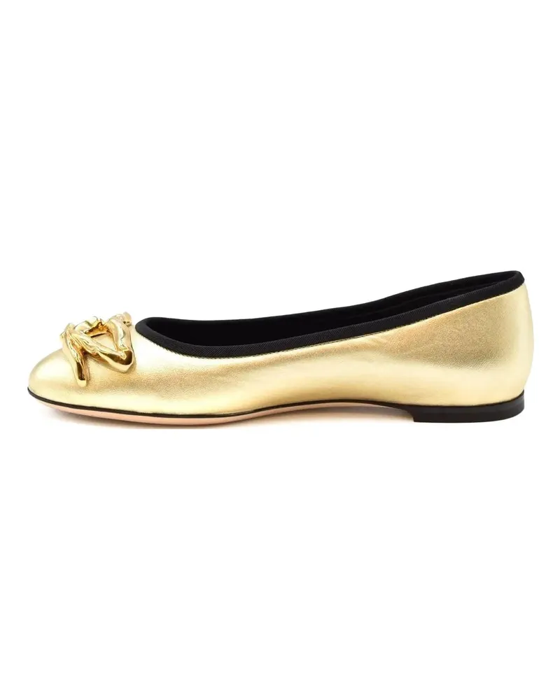 Giuseppe Zanotti Ballerinas Ballet Flats Gold goldfarben 