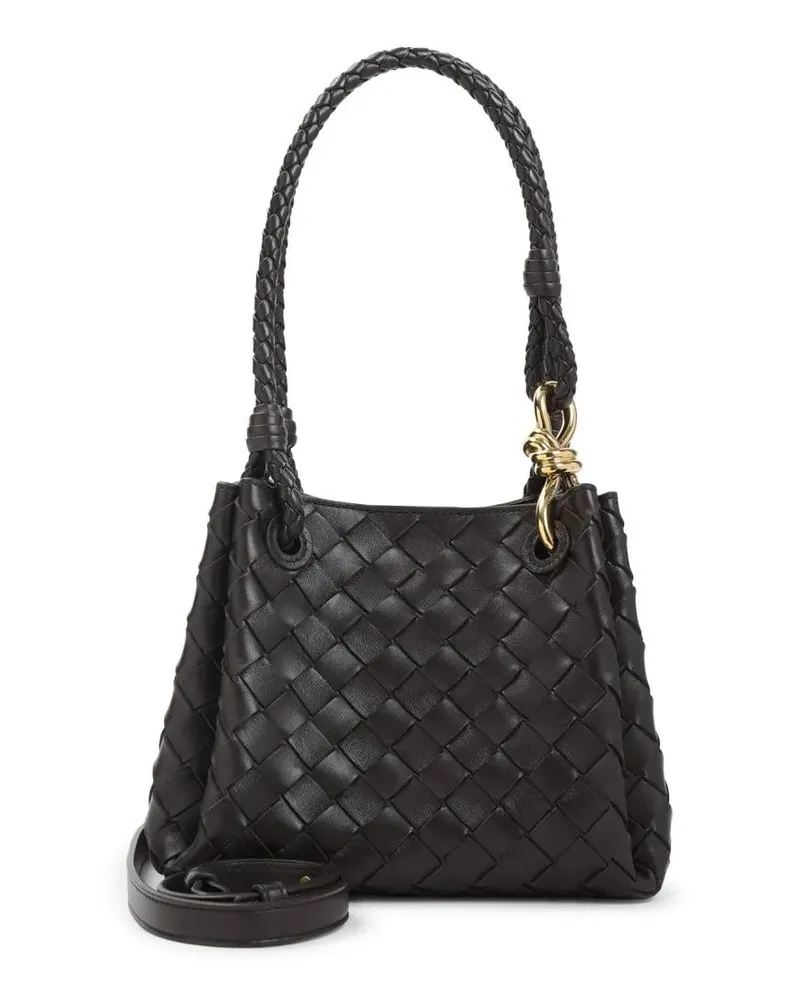 Bottega Veneta Hobo Bags Lamb Leather Daily Essentials Handbag schwarz Schwarz