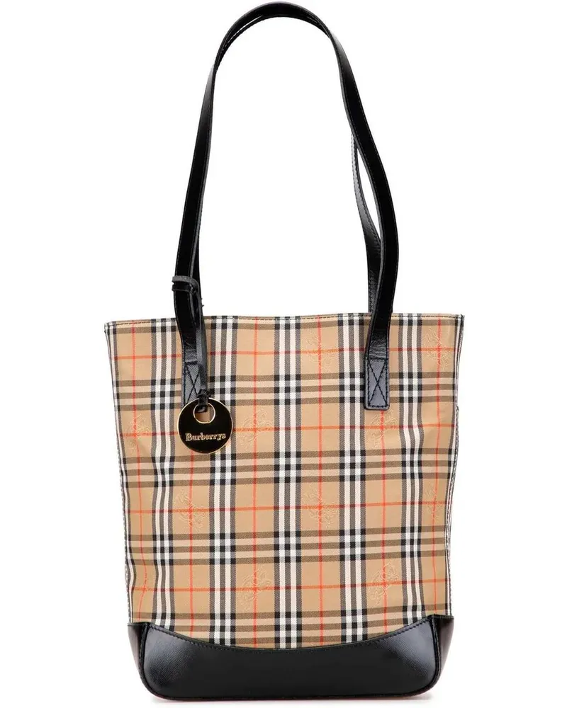 Burberry Shopper Haymarket Check Canvas Tote braun Braun