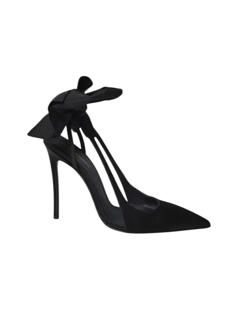 Dsquared2 Hohe Schuhe Take A Bow Pumps In Black Satin schwarz Schwarz