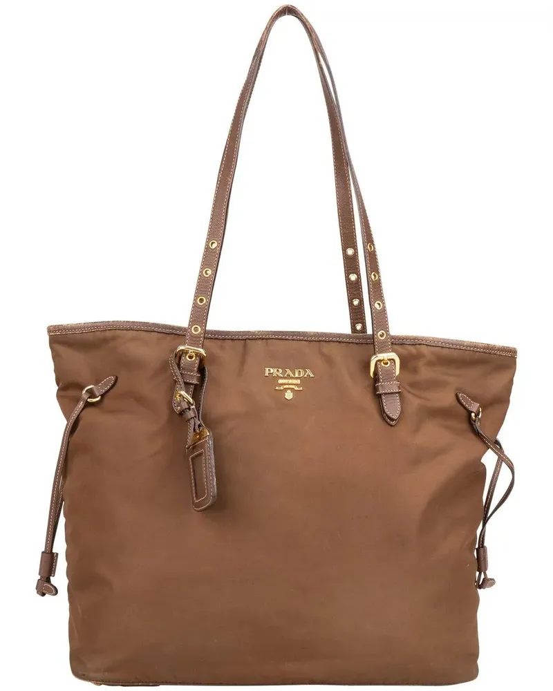 Prada Crossbody Bags  Brown Nylon Shopper Bag bunt Bunt