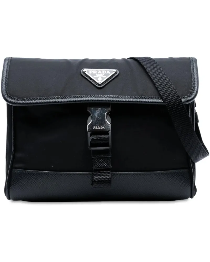 Prada Hobo Bags Re-Nylon and Saffiano Smartphone Case schwarz Schwarz