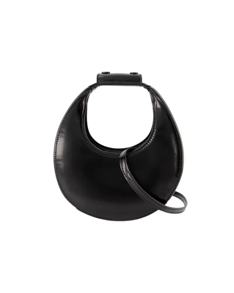 STAUD Hobo Bags Good Night Moon Purse - Leather - Black schwarz Schwarz